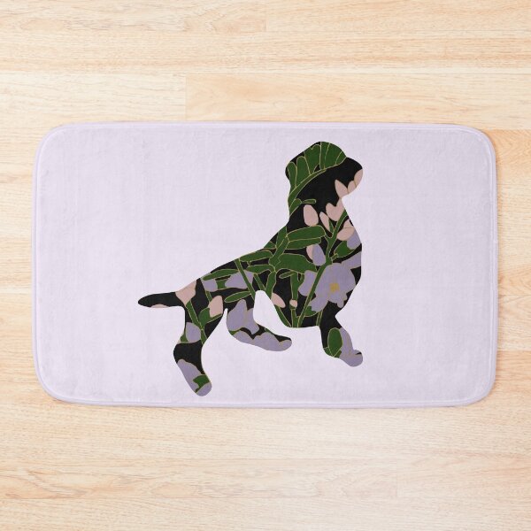 Item preview, Floral botanical dog silhouette with modern artistic design designed and sold by hayleygpaints.