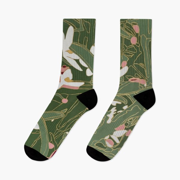 Item preview, Abstract Wax flower jungle leaves designed and sold by hayleygpaints.