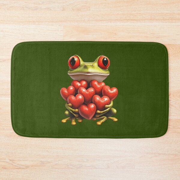 Item preview, Frog №45 Cute Frog Holding Red Hearts Valentine Love designed and sold by SyberGen.
