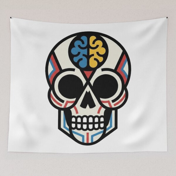 Item preview, Abstract Skull With Creative Mind designed and sold by BlackCanvas9186.