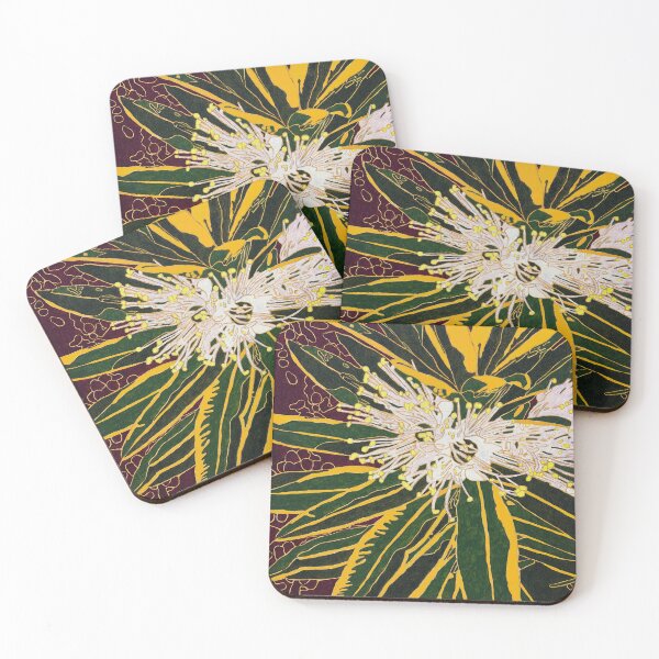 Item preview, Golden Penda Green Floral Burst – Contemporary Botanical Painting designed and sold by hayleygpaints.