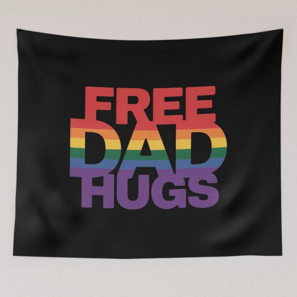 Item preview, Free dad hugs LGBT pride social movement designed and sold by Morphologiona.