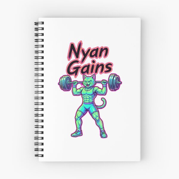 Item preview, Anime Muscle Cat Gym Humor | Neon Workout Cat Art designed and sold by Dazzle-Sizzle.
