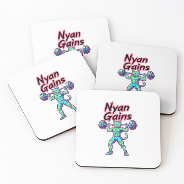 Item preview, Anime Muscle Cat Gym Humor | Neon Workout Cat Art designed and sold by Dazzle-Sizzle.