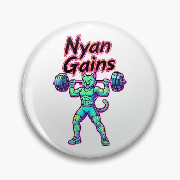 Item preview, Anime Muscle Cat Gym Humor | Neon Workout Cat Art designed and sold by Dazzle-Sizzle.