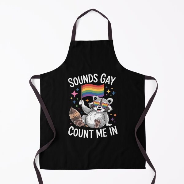 Item preview, Funny LGBT Ally Raccoon Holding a Rainbow Flag LGBT Support designed and sold by Morphologiona.