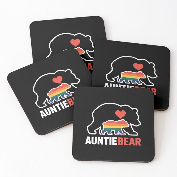 Item preview, Auntie Bear Proud Aunt Rainbow Flag LGBT Pride Mother's Day designed and sold by Morphologiona.