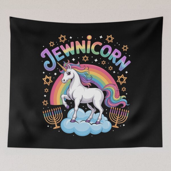 Item preview, Funny Hanukkah Jewnicorn Unicorn Girl LGBT Jewish Chanukah designed and sold by Morphologiona.