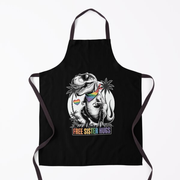 Item preview, Free Sister Hugs Sister Saurus Dinosaur Ally Rainbow LGBT designed and sold by Morphologiona.