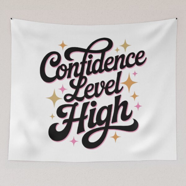 Item preview, Confidence Level High Bold Typography Print designed and sold by NewUSShop.