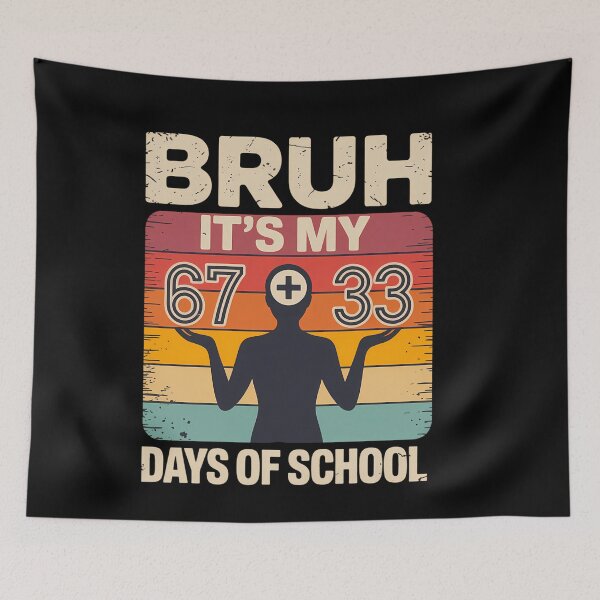 Item preview, Bruh Its My 67 33 Days of School Boys 100th Day 67 Meme designed and sold by Morphologiona.