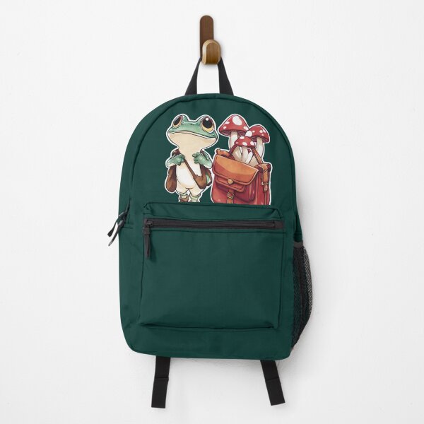 Item preview, Frog №1 Cute Traveler Frog with Mushroom Satchel designed and sold by SyberGen.