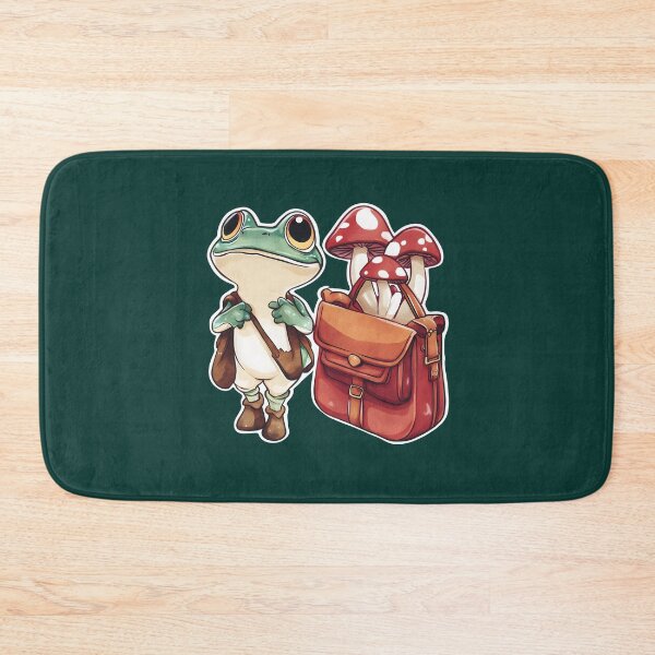 Item preview, Frog №1 Cute Traveler Frog with Mushroom Satchel designed and sold by SyberGen.