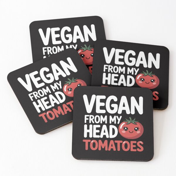 Item preview, Vegan From My Head Tomatoes Pun designed and sold by HesterFoley.