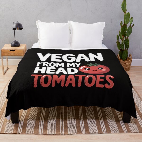 Item preview, Vegan From My Head Tomatoes Pun designed and sold by HesterFoley.