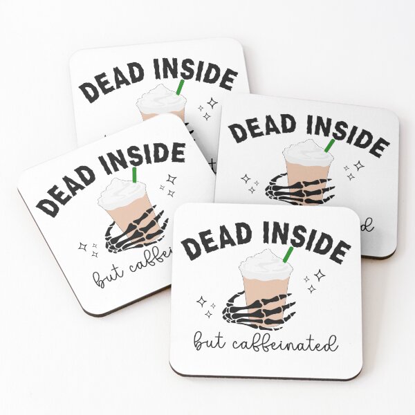 Item preview, Dead Inside But Caffeinated | Iced Coffee Funny Sarcastic Skeleton  designed and sold by palmandpixels.