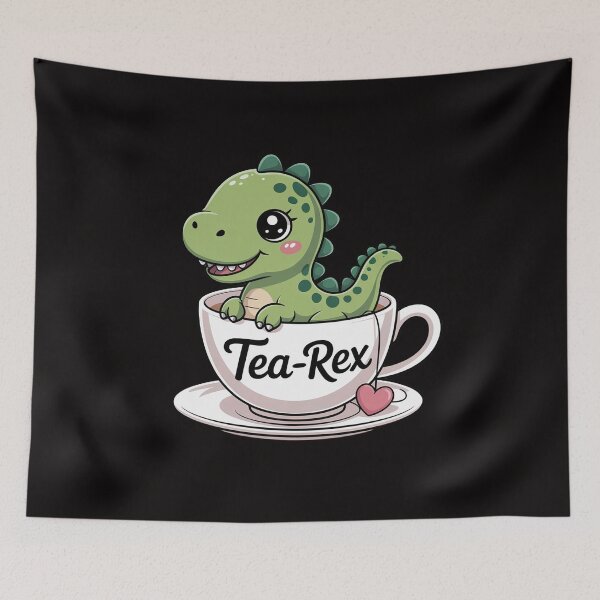 Item preview, Tea-Rex Cute T-Rex Dinosaur Kawaii Dino Pun designed and sold by HesterFoley.