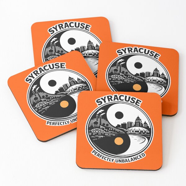 Item preview, Syracuse Perfectly Unbalanced Yin Yang City Skyline Design designed and sold by Laughprints.