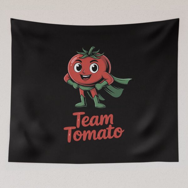 Item preview, Tomato Super hero for vegans and vegetarians designed and sold by HesterFoley.
