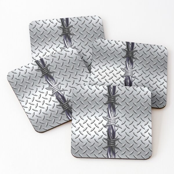 Item preview, Forged Tread: 4-Way Industrial Steel PHONE CASE (CHROME - BARBWIRE RACING) designed and sold by CleverCulture.