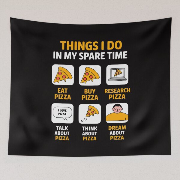 Item preview, Things I Do In My Spare Time Eating Pizza Slice Pizza designed and sold by PattonJillian.