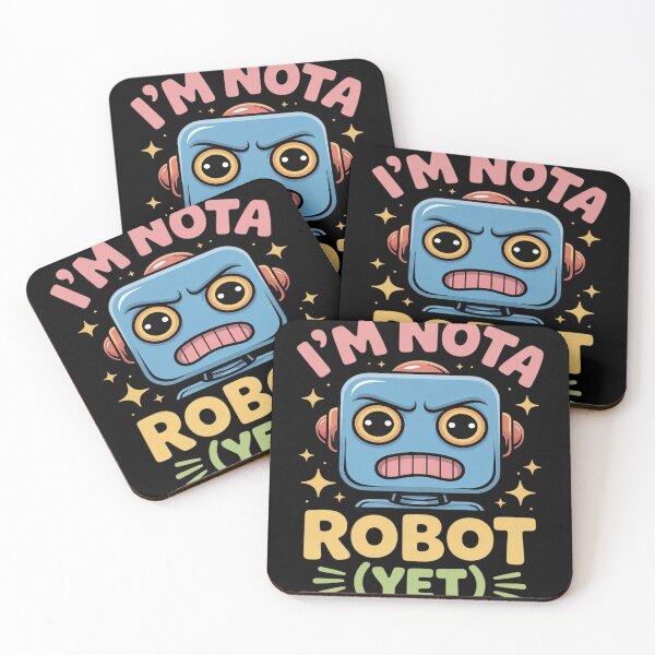 Item preview, I'm Not Robot Yet Funny Cartoon Robot designed and sold by Libbysharts.