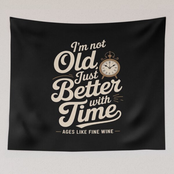 Item preview, I'm Not Old, Just Better With Time Clock designed and sold by Libbysharts.