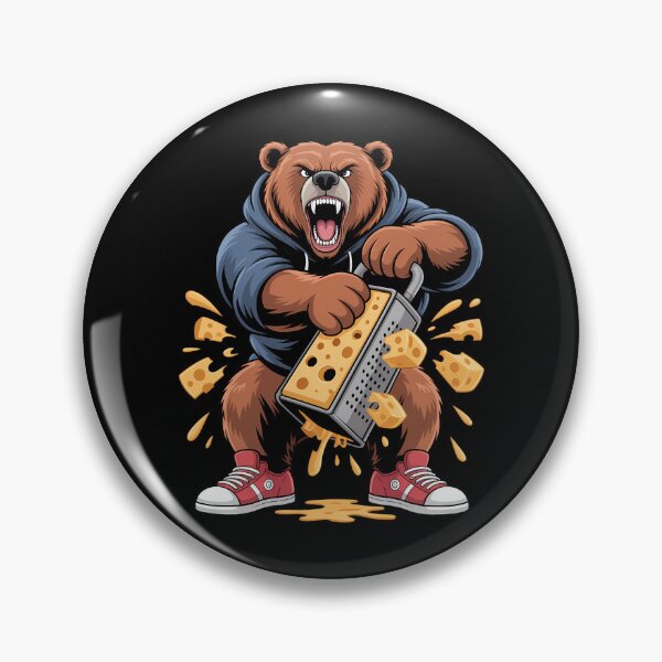 Item preview, Angry Bear Grating Cheese Grater Hater designed and sold by JonathalIngham.