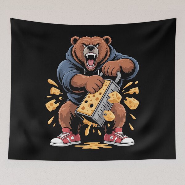Item preview, Angry Bear Grating Cheese Grater Hater designed and sold by JonathalIngham.