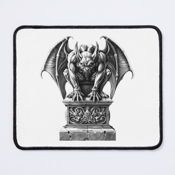 Item preview, Gothic Gargoyle Statue – Dark Fantasy Creature Illustration designed and sold by inkoutninja.