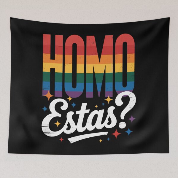 Item preview, Funny LGBTQ Pride Homo Estás and Heart Gay Support designed and sold by JonathalIngham.