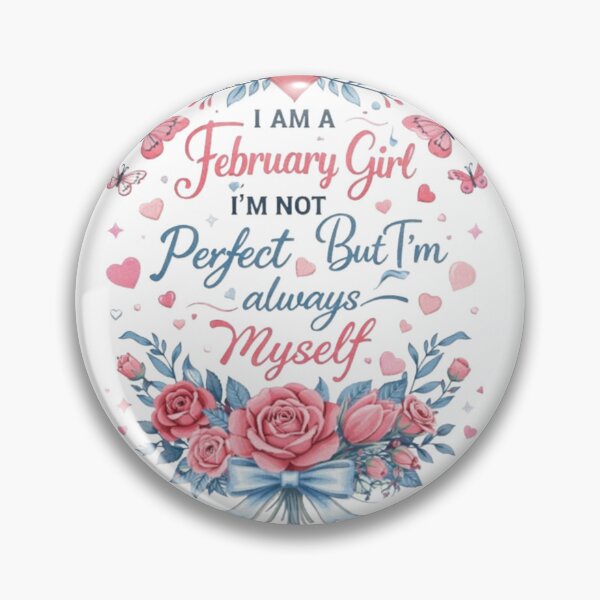 Item preview, February Girl Birthday Quote – Floral Heart Butterfly Self Love Design designed and sold by Art Italiano.