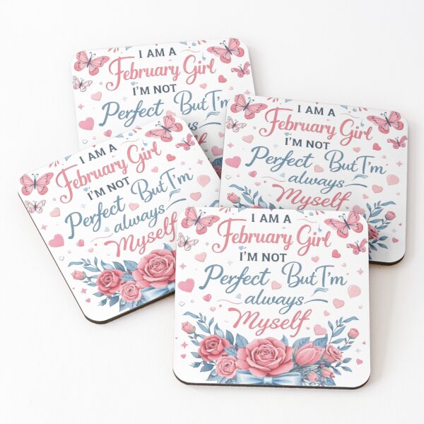 Item preview, February Girl Birthday Quote – Floral Heart Butterfly Self Love Design designed and sold by Art Italiano.