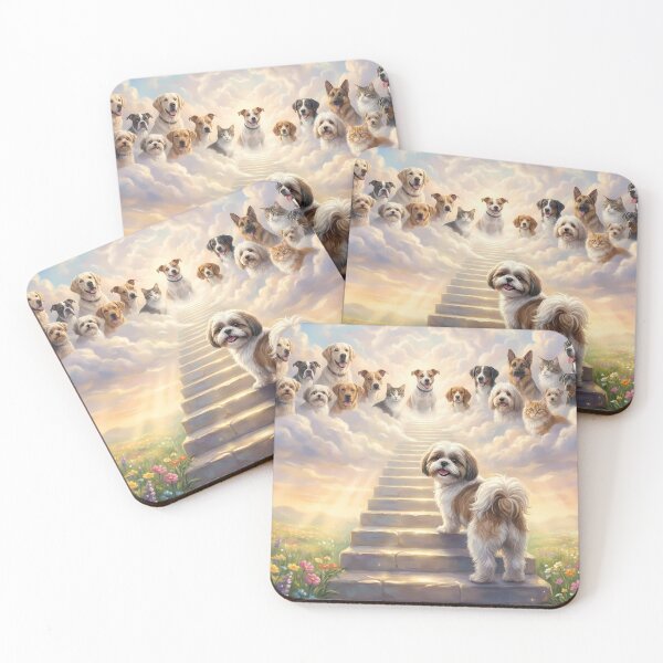 Item preview, Shih Tzu on Stairway to Heaven Looking Back designed and sold by PetMemorialArt.