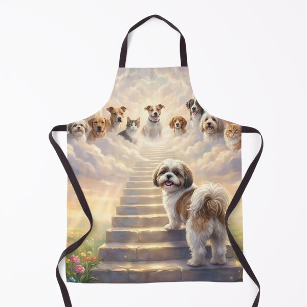 Item preview, Shih Tzu on Stairway to Heaven Looking Back designed and sold by PetMemorialArt.