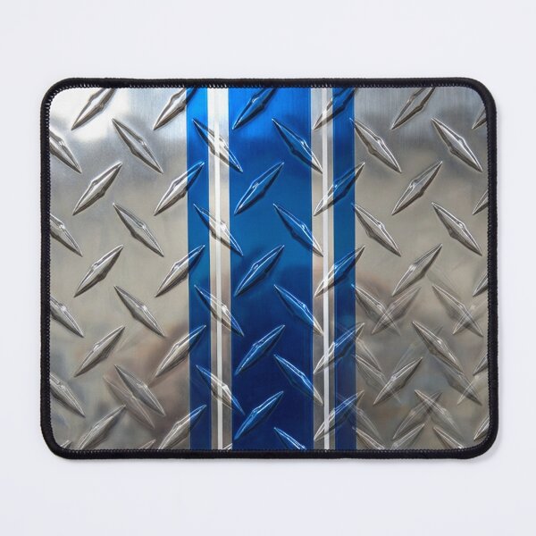 Item preview, Forged Tread: 4-Way Industrial Steel PHONE CASE (CHROME - BLUE WHITE RACING) designed and sold by CleverCulture.