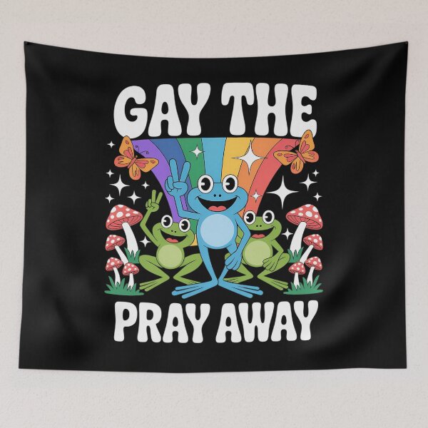 Item preview, Gay The Pray Away LGBTQ Rainbow Funny Frogs Meme LGBT Pride designed and sold by JonathalIngham.
