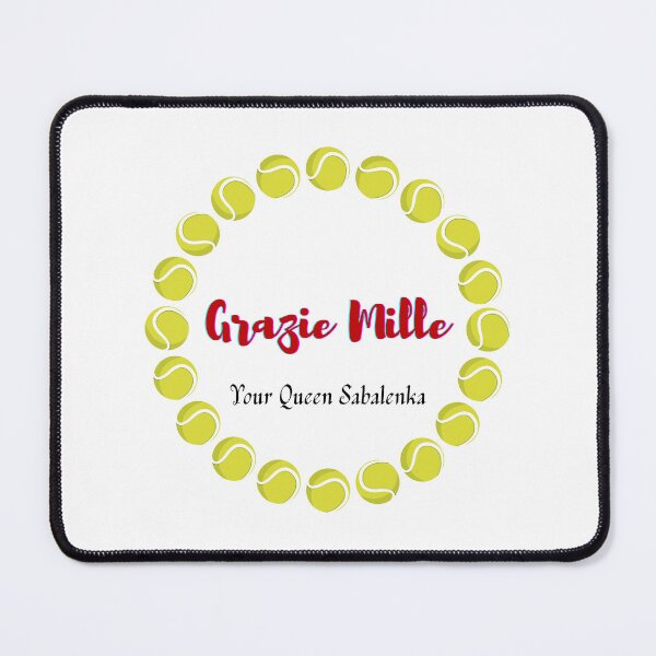 Item preview, Grazie Mille Sabalenka. Gift for Sabalenka Fan. Gift for a Tennis Lover, Gift for a Tennis Fan, Gift for a Tennis Player designed and sold by ShrimpAndGrits.