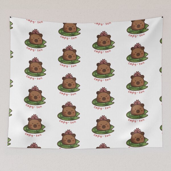 Item preview, Zen Capybara Lotus Lilypad designed and sold by YanxiArts.