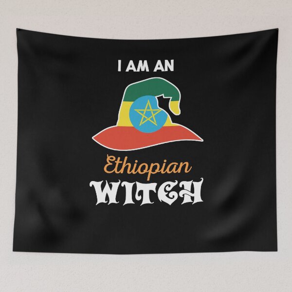 Item preview, Witch Halloween Ethiopian Flag designed and sold by countryflags.