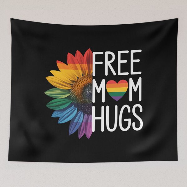 Item preview, Free Mom Hugs - LGBT Rainbow Sunflower designed and sold by JonathalIngham.