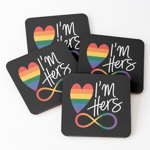 Item preview, I'm Hers Shes Mine Lesbian Couples LGBT Pride Flag designed and sold by JonathalIngham.