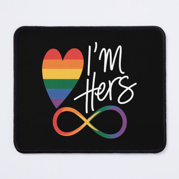 Item preview, I'm Hers Shes Mine Lesbian Couples LGBT Pride Flag designed and sold by JonathalIngham.
