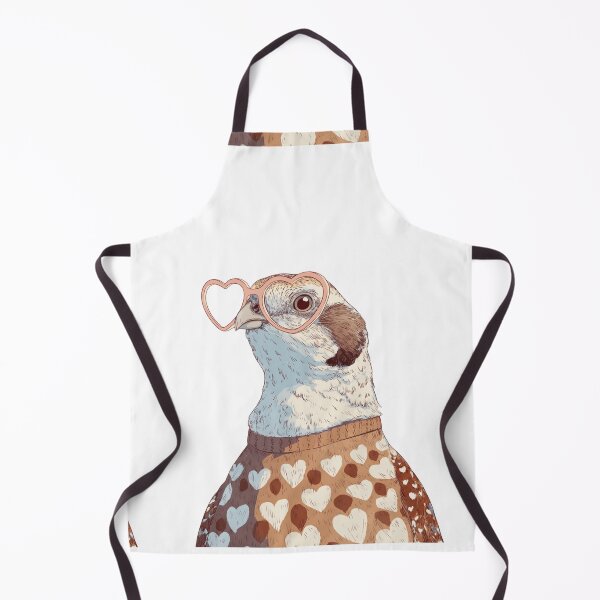 Item preview, Quail in a sweater wearing heart glasses valentines day card designed and sold by MendaciousMina.