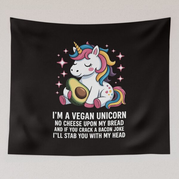 Item preview, Vegan Unicorn Saying Badass Men Women Herbivore designed and sold by RONALPARAD.