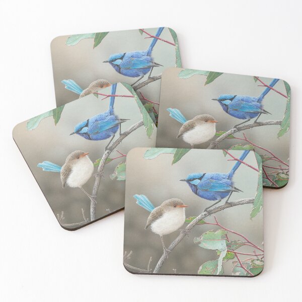 Item preview, LOVESTRUCK - Splendid Fairy-Wrens designed and sold by Frances McMahon Watercolour Bird Artist.