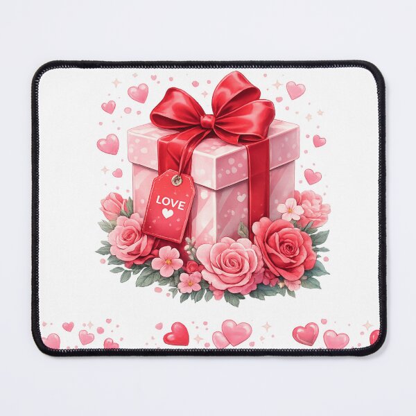 Item preview, Valentine Gift Box with Roses – Romantic Floral Love Illustration designed and sold by Art Italiano.