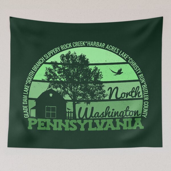 Item preview, North Washington Pennsylvania Sunset Retro Vintage Local Pride Logo designed and sold by CRHPOD20.