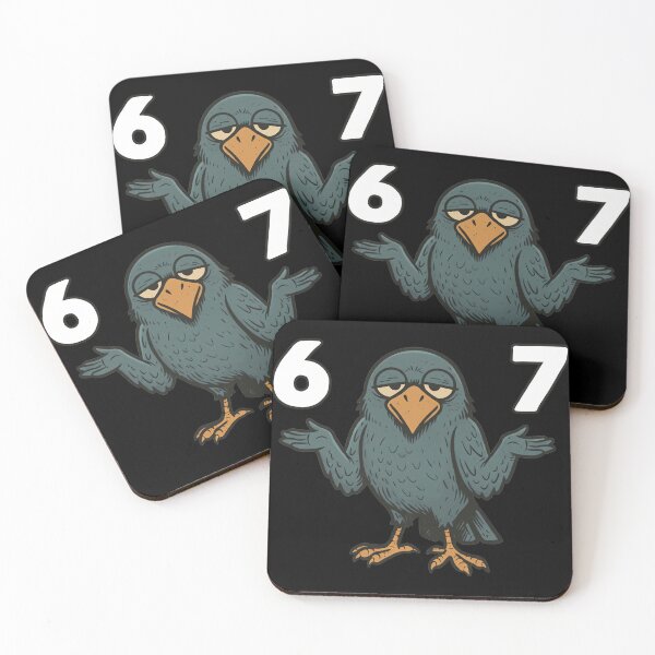 Item preview, Shrugging Crow 6-7 Six Seven Funny T-Shirt designed and sold by LashondaGreen89.