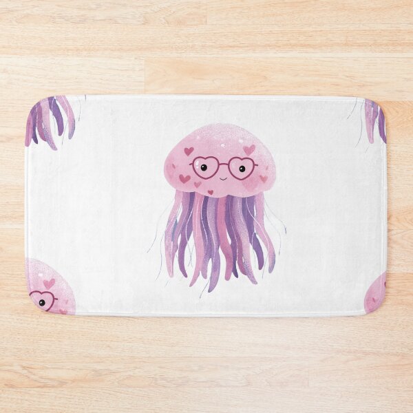 Item preview, Jelly fish wearing heart glasses valentines day card designed and sold by MendaciousMina.